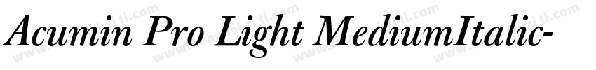 Acumin Pro Light MediumItalic字体转换